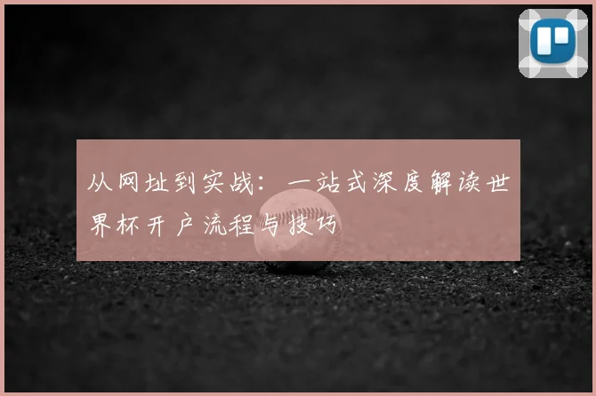 从网址到实战：一站式深度解读世界杯开户流程与技巧